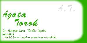 agota torok business card