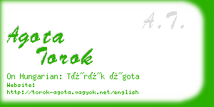 agota torok business card